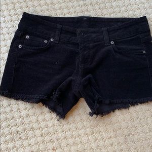 Car Mar black corduroy cutoff shorts, 26